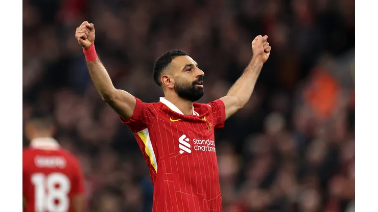Salah em campo pelo Liverpool. Jogador tem data para deixar o clube. Foto: Jan Kruger/Getty Images