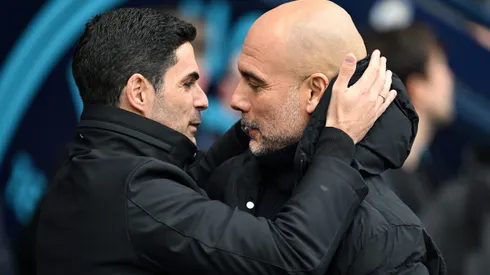 Mikel Arteta e Guardiola (Photo by Michael Regan/Getty Images)