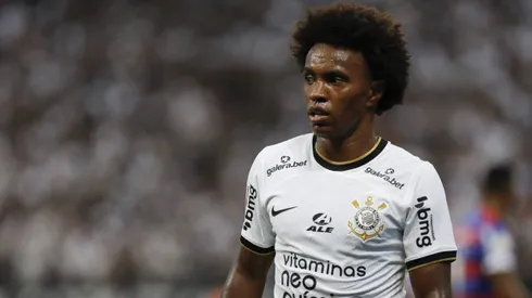 Willian em jogo do Corinthians contra o Fortaleza. Atacante está livre no mercado. Foto: Ricardo Moreira