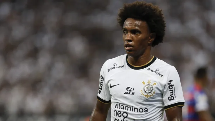 Willian em jogo do Corinthians contra o Fortaleza. Atacante está livre no mercado. Foto: Ricardo Moreira