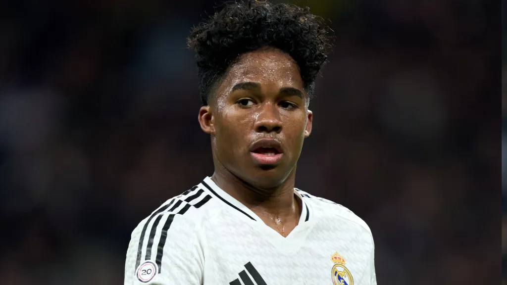 Endrick atuando pelo Real Madrid. Foto: Angel Martinez/Getty Images