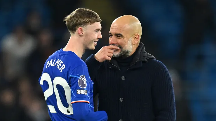 Cole Palmer e Pep Guardiola juntos