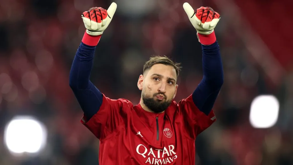 Donnarumma em jogo do PSG. Foto: Alex Grimm/Getty Images