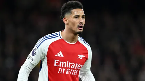 O Arsenal resistiu à forte investida do Real Madrid por William Saliba. Foto: Justin Setterfield/Getty Images