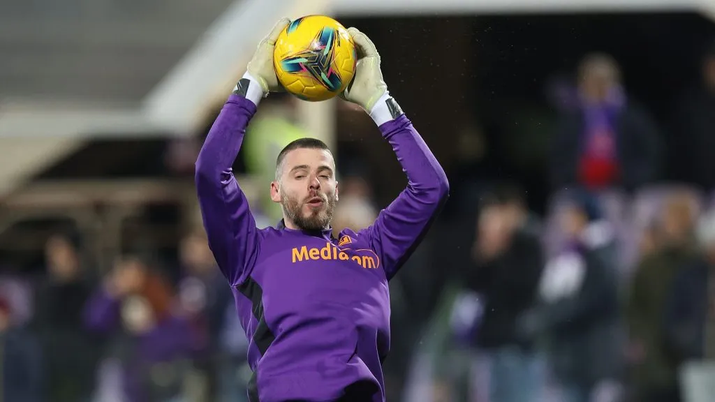David De Gea em jogo da Fiorentina. Foto: Gabriele Maltinti/Getty Images