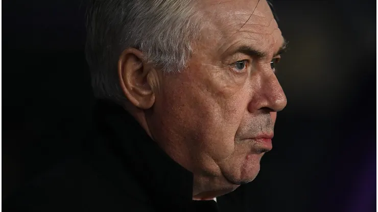 VALLADOLID, SPAIN - JANUARY 25: Carlo Ancelotti, Head Coach of Real Madrid, looks on prior to the LaLiga match between Real Valladolid CF and Real Madrid CF at Jose Zorrilla on January 25, 2025 in Valladolid, Spain. (Photo by Denis Doyle/Getty Images)