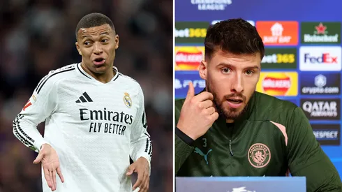 Ruben Dias fala sobre Mbappé e cita Neymar e Messi. Fotos: Angel Martinez e Molly Darlington/Getty Images)