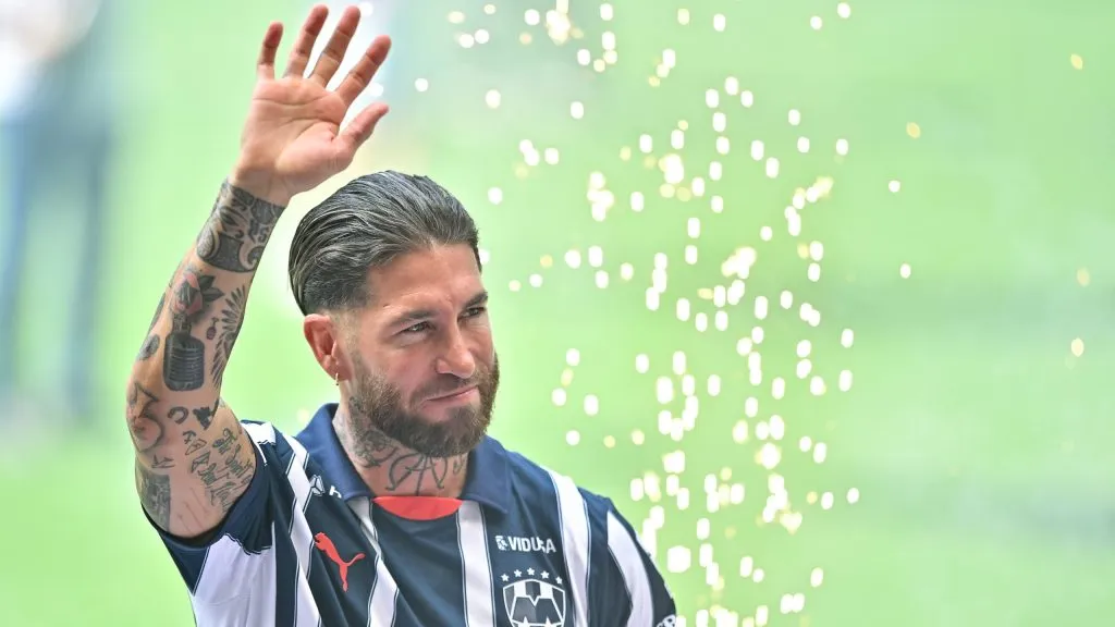 Sergio Ramos em sua apresentação no Monterrey. Foto: Azael Rodriguez/Getty Images