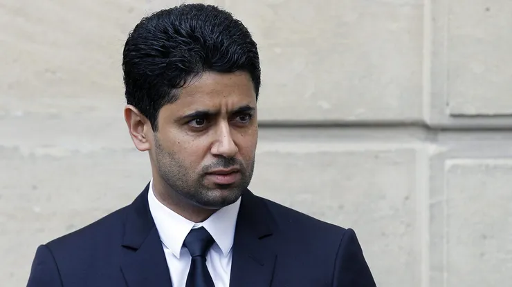 Nasser Al-Khelaifi, presidente do PSG. O fundo catari pode deixar o clube após ação judicial contra o gestor. Foto: Thierry Chesnot