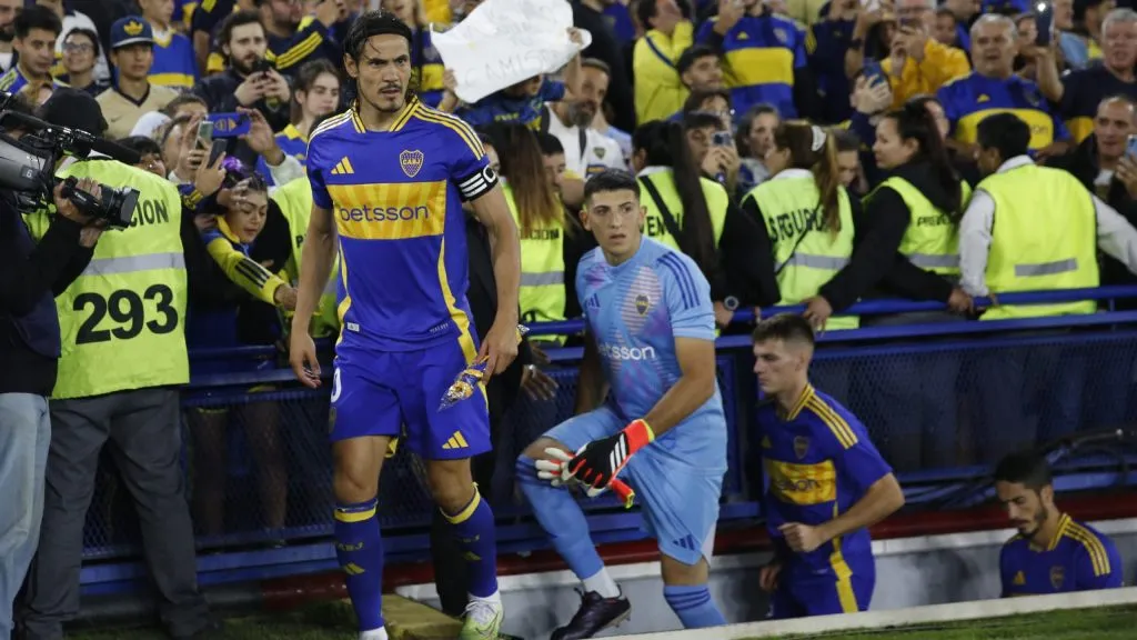 Cavani como capitão do Boca Juniors. Foto: Daniel Jayo/Getty Images