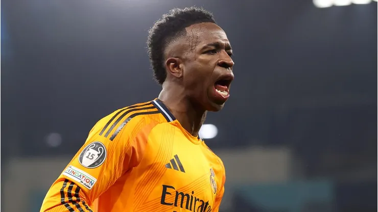 O atacante do Real Madrid continua sua ascensão no futebol europeu e se aproxima de novos recordes na competição. (Foto de Carl Recine/Getty Images)