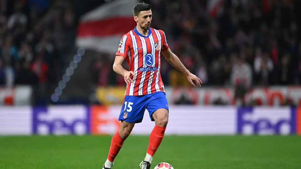 Lenglet em jogo do Atlético de Madrid. Foto: Denis Doyle/Getty Images