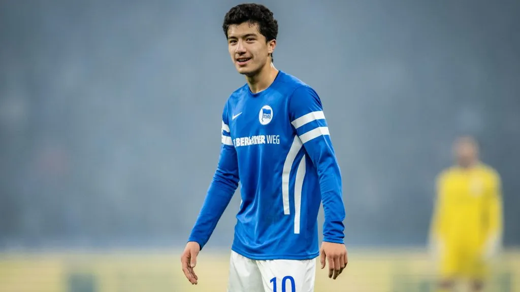 Ibrahim Maza em jogo do Hertha Berlim. Foto: Luciano Lima/Getty Images