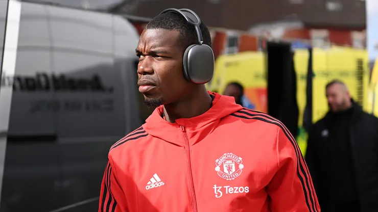 Paul Pogba no pré-jogo de partida contra o Everton
