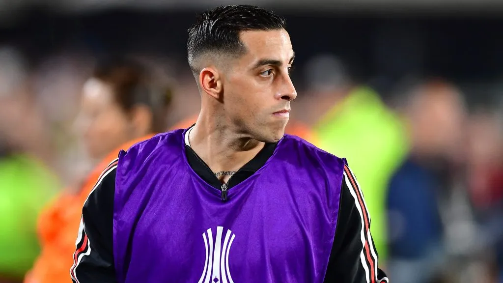 Funes Mori no banco do River Plate. Foto: Marcelo Endelli/Getty Images
