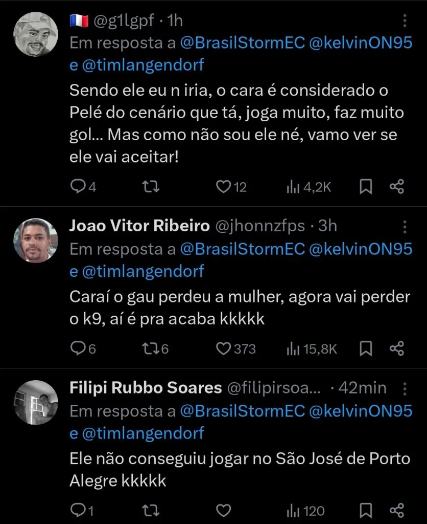 Repercussão via X (Twitter)