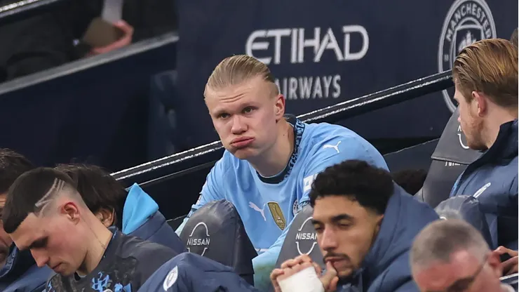 Haaland começará no banco do City contra o Real Madrid na Champions.
