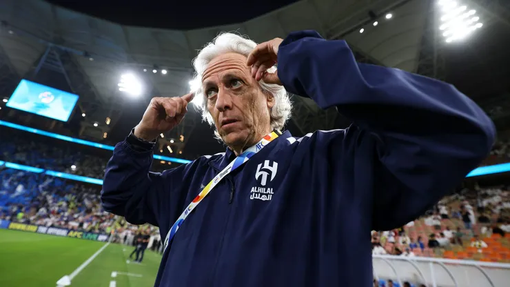 Jorge Jesus, técnico do Al-Hilal. Clube saudita deseja a contratação de Mitoma. Foto: Yasser Bakhsh