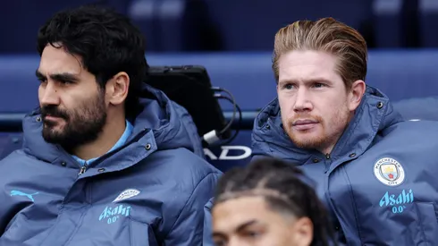 Gündogan e De Bruyne, pelo Manchester City (Photo by Molly Darlington/Getty Images)