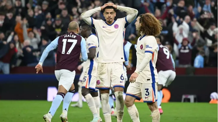 Colwill lamenta o gol sofrido contra o Aston Villa