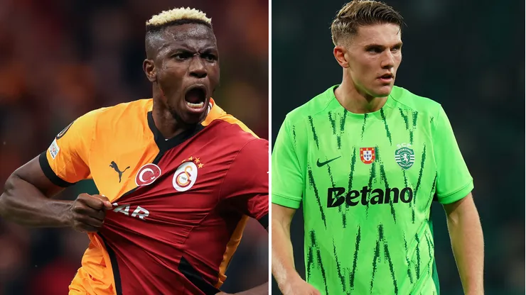 Manchester United avança por atacante em acordo milionário. Fotos: Ahmad Mora e Gualter Fatia/Getty Imagens.