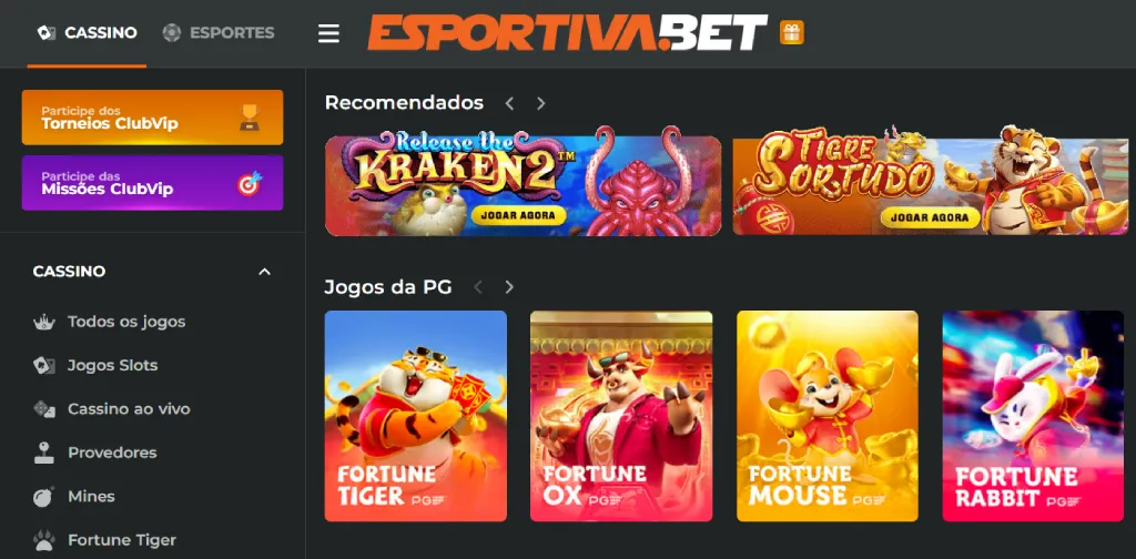 Jogos de cassino na EsportivaBet