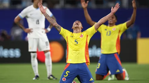 Kevin Castaño comemorando classificação da Colômbia. Foto: Jared C. Tilton/Getty Images