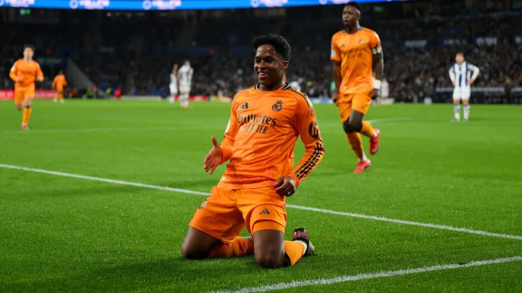 Endrick marcou mais um gol pelo Real Madrid. Foto: David Ramos/Getty Images