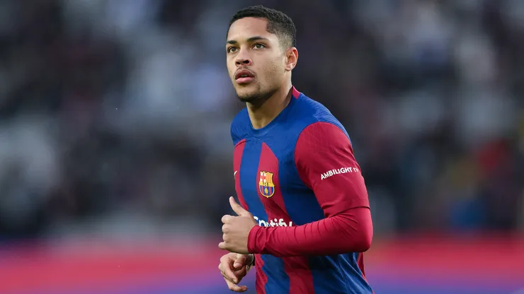 Vitor Roque durante partida do Barcelona na La Liga