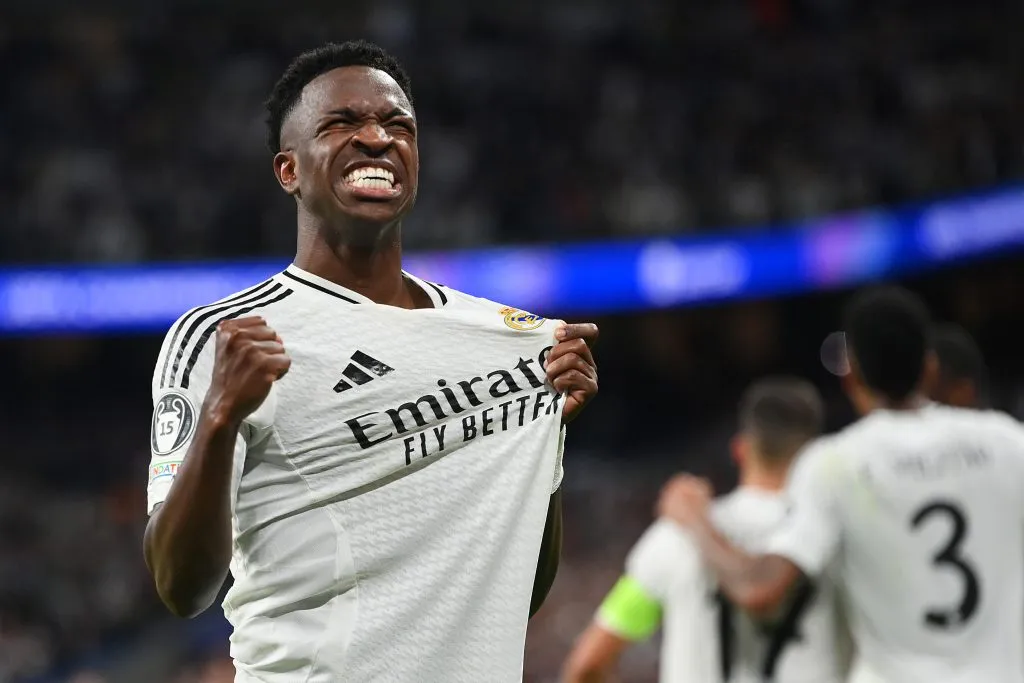 Vinicius no duelo diante do Borussia Dortmund (Photo by Denis Doyle/Getty Images)