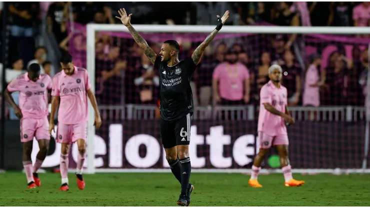 Artur comemora vitória do Houston Dynamo sobre o Inter Miami. Foto: Associated Press / Alamy Stock Photo
