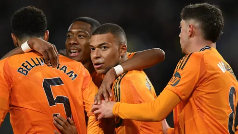 Jogadores do Real Madrid, Mbappé, Bellingham, David Alaba e Valverde (Photo by Denis Doyle/Getty Images)