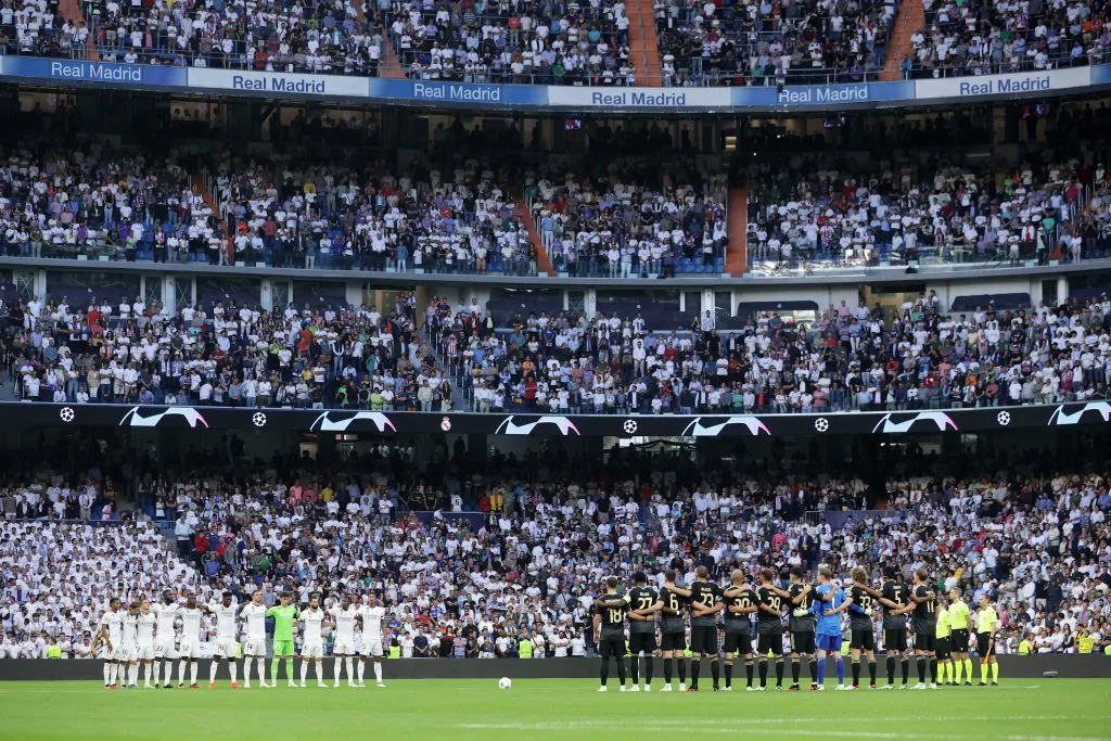 Estádio Santiago Bernabéu em dia de Champions League. Foto: Gonzalo Arroyo Moreno/Getty Images