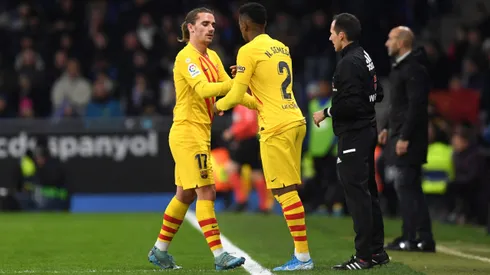 Griezmann e Semedo em jogo do Barcelona. Foto: Alex Caparros