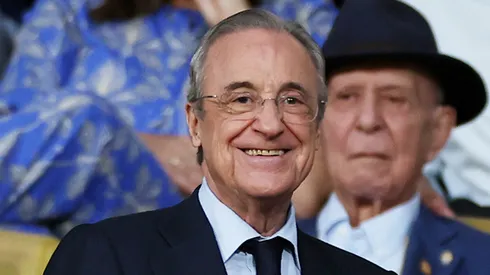 Florentino Pérez presidente do Real Madrid em dia de jogo