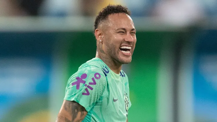 Neymar Jr. jogador da Seleção Brasileira durante treino