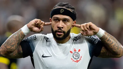 Memphis Depay ,jogador do Corinthians. Memphis Depay, jogador do Corinthians, em campo. Foto: Ag. Corinthians