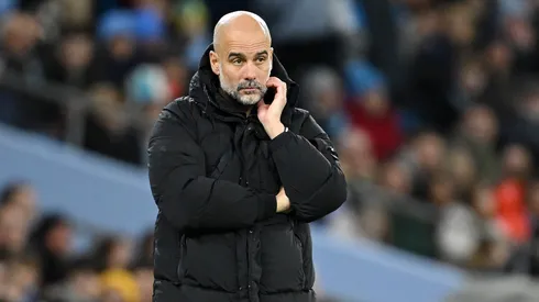 A possível debandada de jogadores-chave pode obrigar Guardiola a reformular sua equipe para a próxima temporada. (Photo by Michael Regan/Getty Images)