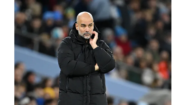 A possível debandada de jogadores-chave pode obrigar Guardiola a reformular sua equipe para a próxima temporada. (Photo by Michael Regan/Getty Images)