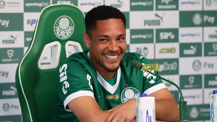Vitor Roque no Palmeiras. Foto: Foto: Cesar Greco/Palmeiras