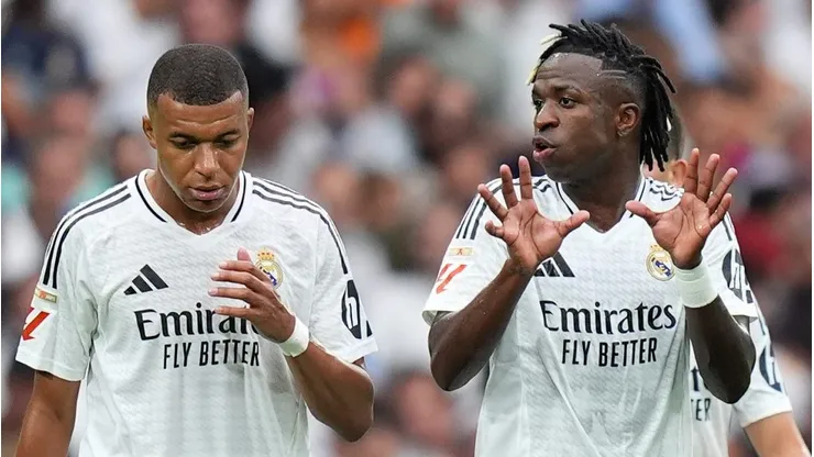 Vini Jr e Mbappé pelo Real Madrid (Photo by Angel Martinez/Getty Images)