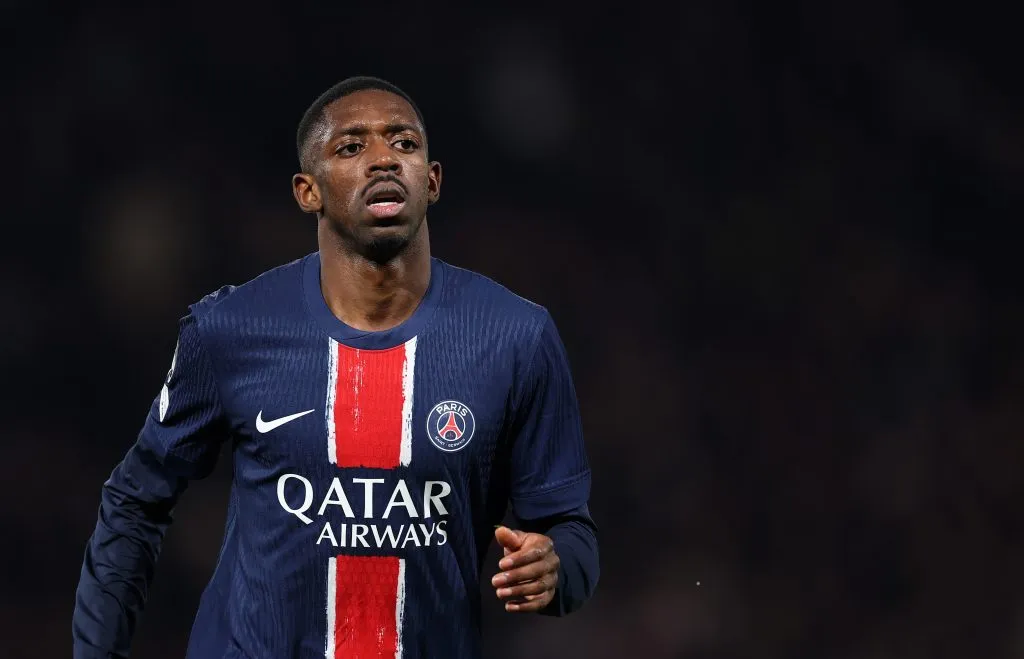 Ousmane Dembélé pelo PSG. (Photo by Julian Finney/Getty Images)