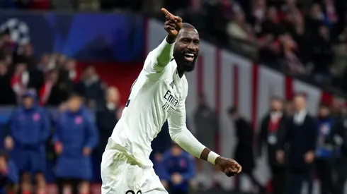 A UEFA abriu uma investigação contra jogadores do Real Madrid por conduta inadequada durante a comemoração contra o Atlético de Madrid na Liga dos Campeões. (Foto por Angel Martinez/Getty Images)