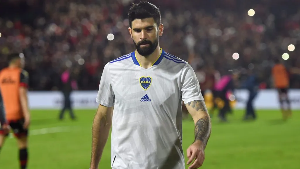 Nicolás Orsini em jogo do Boca Juniors. Foto: Luciano Bisbal/Getty Images