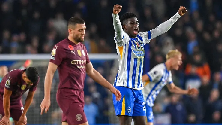 No último encontro entre as equipes, melhor para o Brighton: 2 a 1 em cima do City