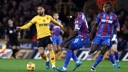 Marc Guéhi e Matheus cunha em jogo da Premier League. Foto: Naomi Baker
