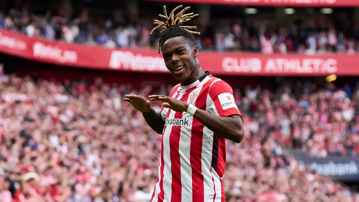 Nico Williams em partida pelo Athletic Club. Getty Imagens