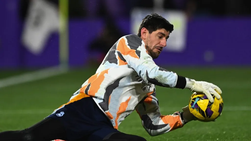 Courtois em treino pelo Real Madrid. Foto: Denis Doyle/Getty Images