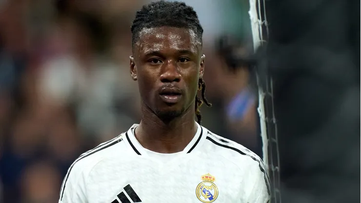 Camavinga em jogo do Real Madrid. Jogador está na mira do Newcastle. Foto: Angel Martinez/Getty Images