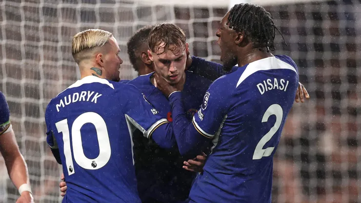 Jogadores do Chelsea comemorando gol. Foto: Ryan Pierse